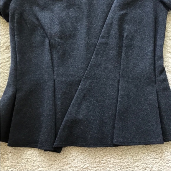 J. Crew Asymmetrical Pleated Top in Heathered Charcoal - Picture 4 of 7